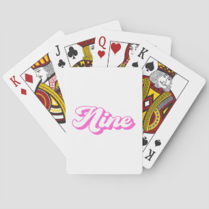 9th Birthday Retro Girl Poker Cards