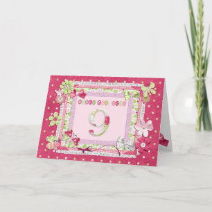 9th birthday scrapbooking style card
