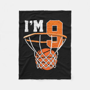9th Birthday Shirt For Boys Sketll Nine Year Old Fleece Blanket