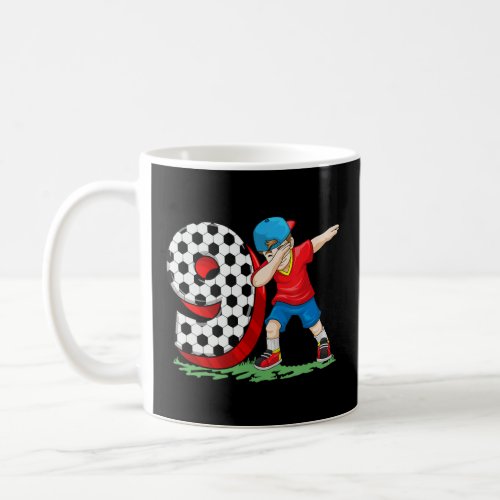 9th Birthday Soccer Themed Birthday Party 9 Years  Coffee Mug
