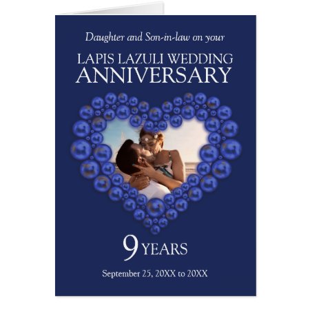 9th Blue Lapis Lazuli Wedding Anniversary Card