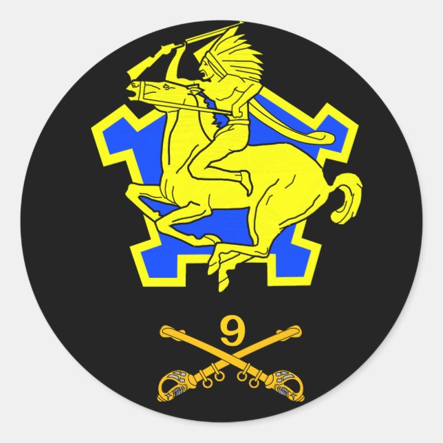 9th Calvary Regiment Classic Round Sticker (Front)