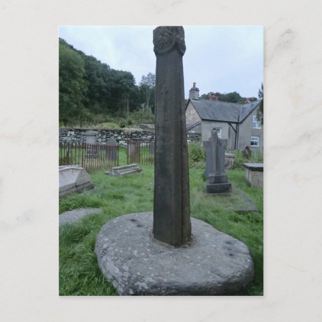9th Century Preaching Cross, Corwen, Wales Postcard (Front)