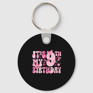 9th Coquette Themed Birthday Nine Year Old Girl Co Keychain