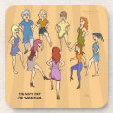 9th Day of Christmas (9 Ladies Dancing) Coaster