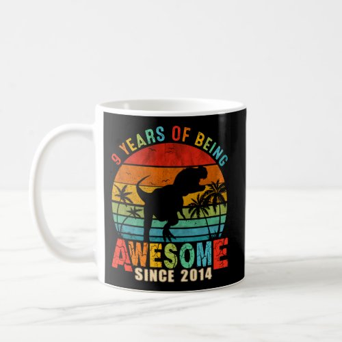 9Th Dinosaur 9 Awesome Since 2014 Coffee Mug