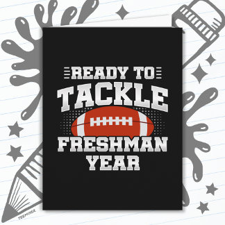 9th Grade Football Ready To Tackle Back to School Card