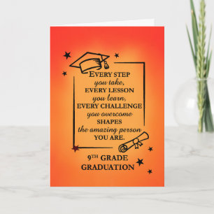 9th Grade Graduate Inspirational Quote Sunrise Card
