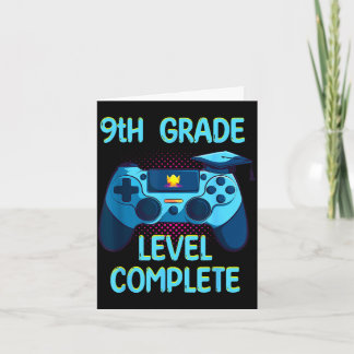 9th grade level complete last day of school funny card