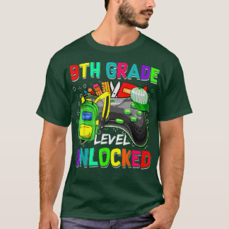 9th Grade Level Unlocked Video Game Back to School T-Shirt