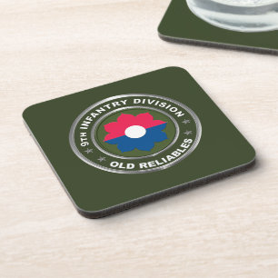 9th Infantry Division Beverage Coaster