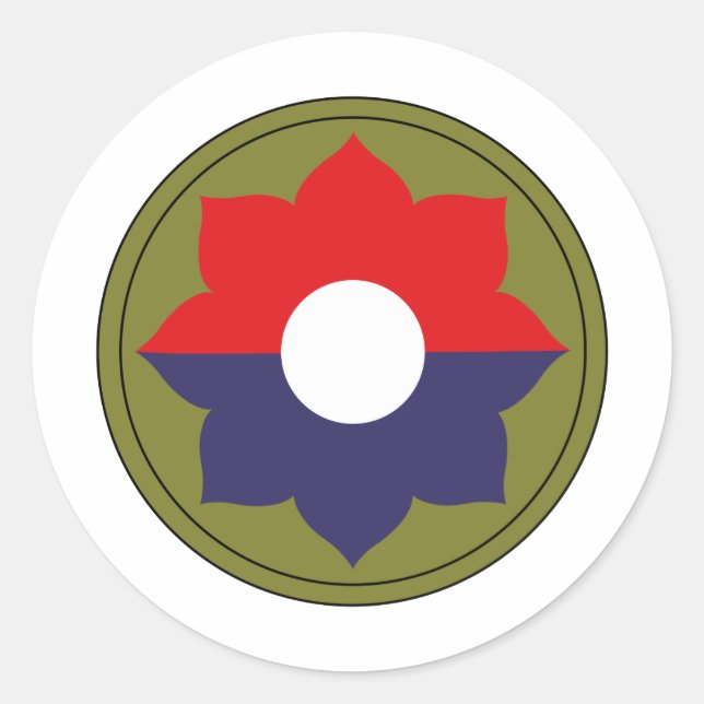 9th Infantry Division Classic Round Sticker (Front)