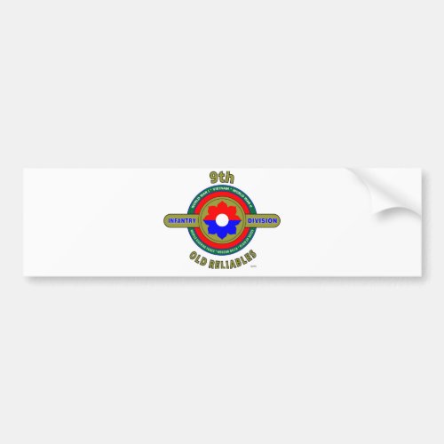 9TH INFANTRY DIVISION OLD RELIABLES BUMPER STICKER