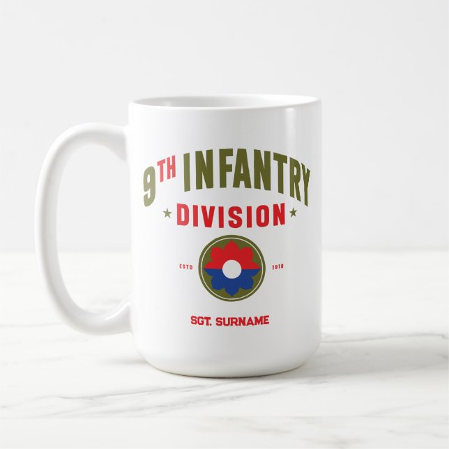 9th Infantry Division "Old Reliables" Custom Coffee Mug (Left)