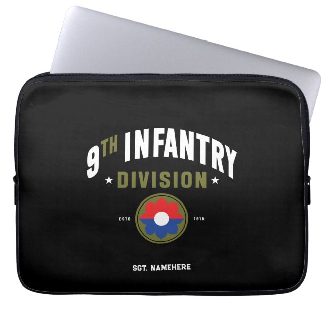9th Infantry Division "Old Reliables" Custom Laptop Sleeve (Front)