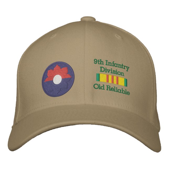 9th Infantry Division Patch Embroidered Hat (Front)