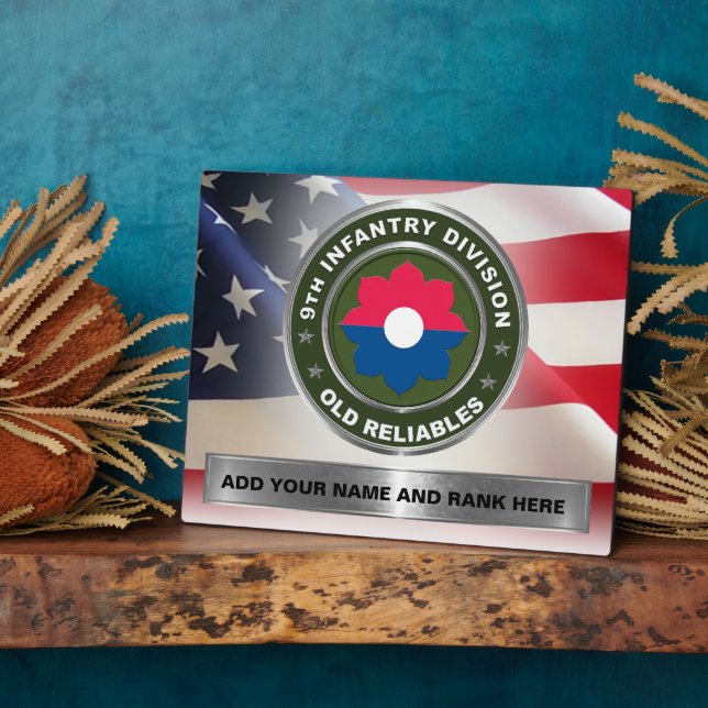 9th Infantry Division  Plaque (Side)