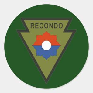9th Infantry Division Recondo pocket patch 2 Classic Round Sticker