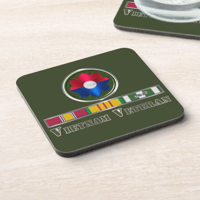 9th Infantry Division Vietnam Veteran Beverage Coaster (Left Side)