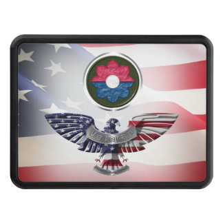 9th Infantry Division with American Flag Hitch Cover
