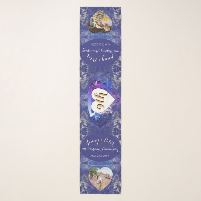 9th Lapis Lazuli Anniversary 2 PhotosChiffon Scarf (Front)