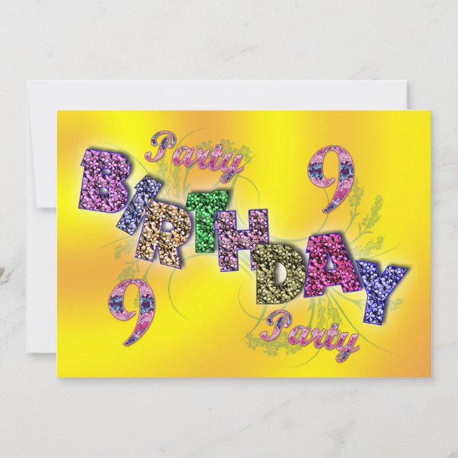 9th party invitation (Front)