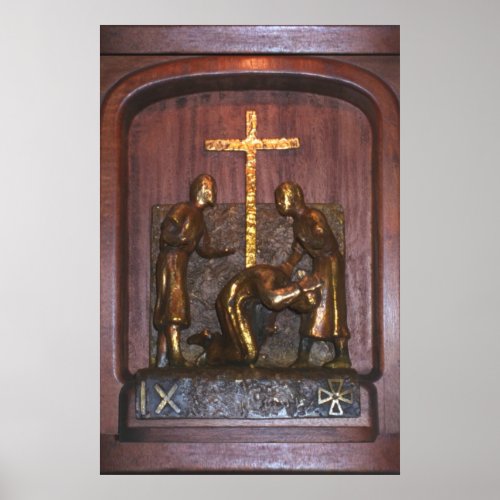 9th Station of the Cross Poster