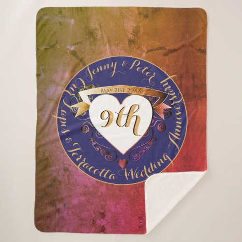 9th Terracotta Lapis Lazuli Wedding Anniversary 