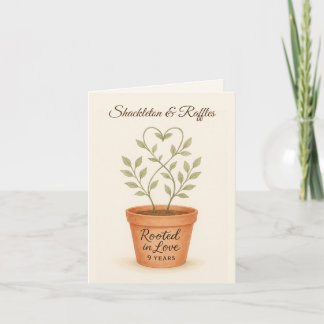9th wedding anniversary cat lovers card