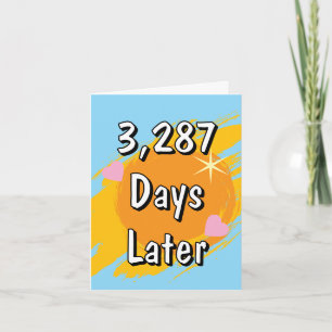 9th wedding anniversary in days nineth years later card
