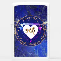 9th Wedding Anniversary Lapis Lazuli Zippo Lighter