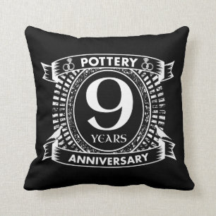 9TH wedding anniversary pottery Throw Pillow