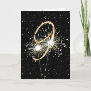 9th wedding anniversary sparklers card