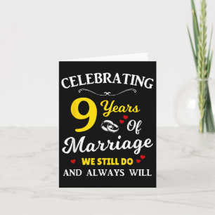 9th Year Wedding Anniversary Card