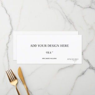 9x4" Seating Chart Card Header Printing