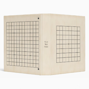 9x9 and 13x13 Goban Customizable (pale wood) 3 Ring Binder