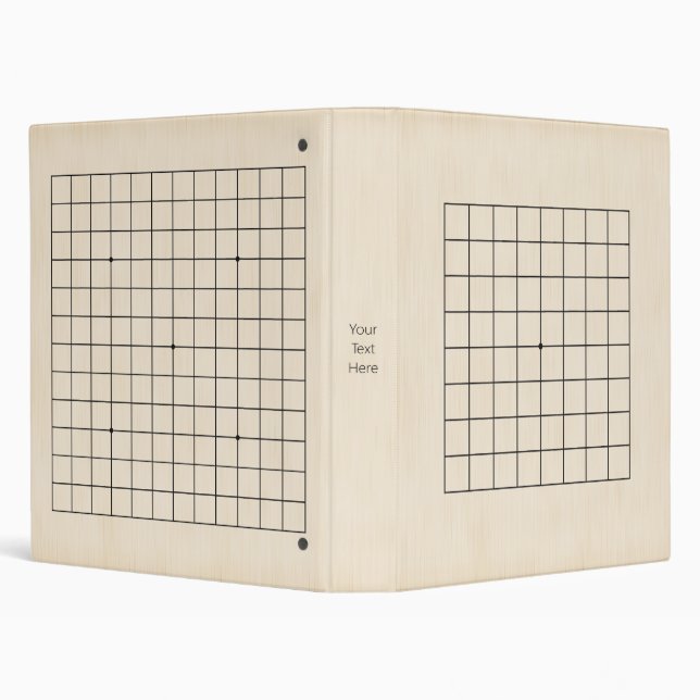9x9 and 13x13 Goban Customizable (pale wood) 3 Ring Binder (Background)