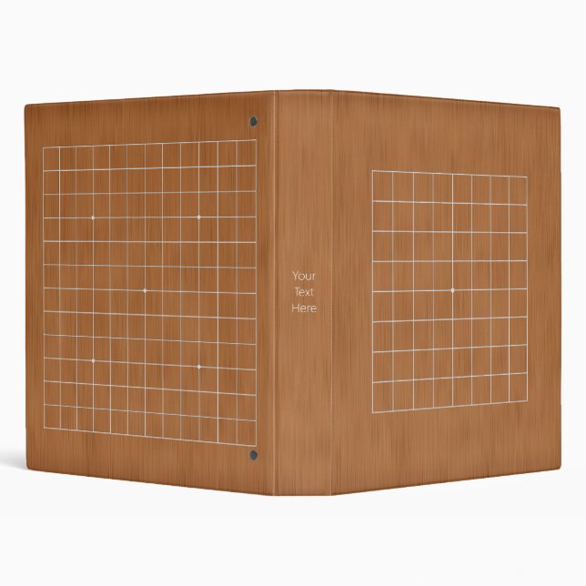 9x9 and 13x13 Goban with White Lines Customizable 3 Ring Binder (Background)