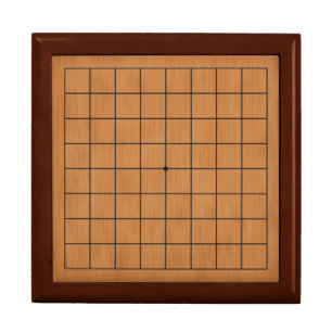 9x9 Goban 75% Scale Bright Brown Gift Storage Box