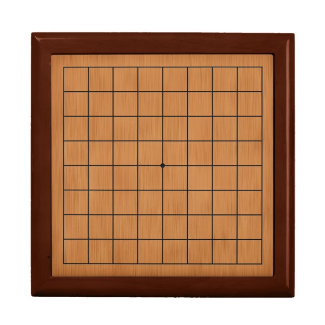 9x9 Goban 75% Scale Bright Brown Gift Storage Gift Box (Front)