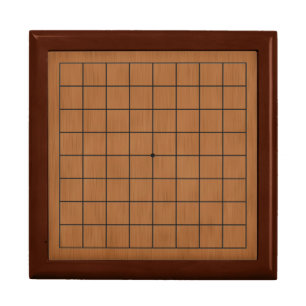 9x9 Goban 75% Scale Brown Gift Storage Box