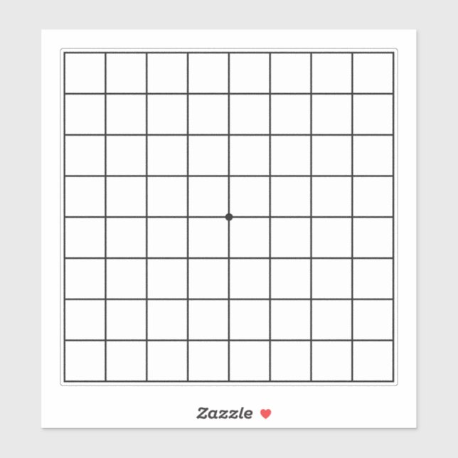 9x9 Goban for Puzzles & Games Transparent 8"x8" Sticker (Sheet)
