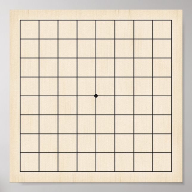 9x9 Goban Portable Gameboard or Decoupage (pale) Poster (Front)