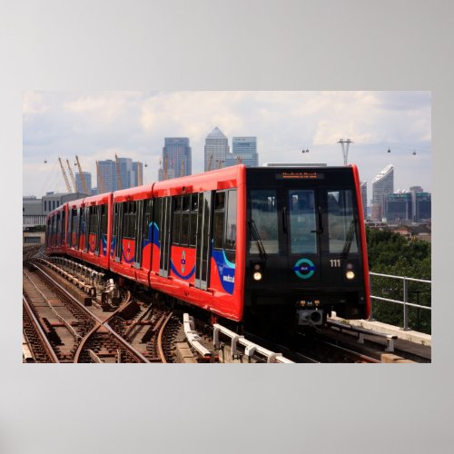 A006_001 London DLR Train to Woolwich _ Poster