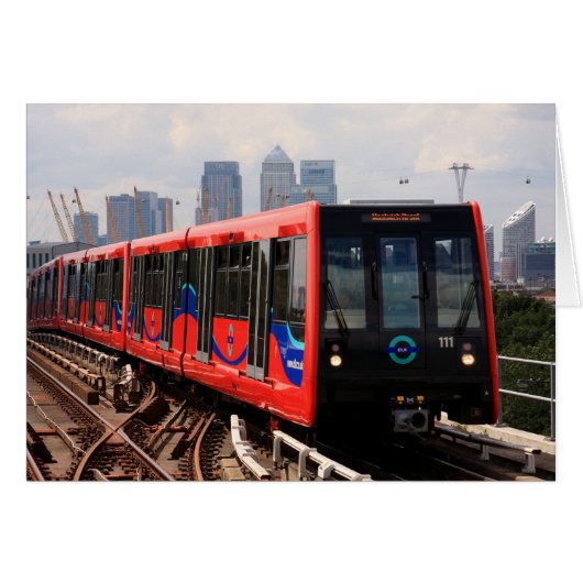 A006_01: London DLR Train to Woolwich Poster Cards (Front Horizontal)