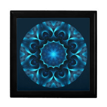 A01. Midnight Blue Mandala Tiled Box.1
