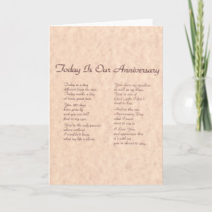 A02: Today is our Anniversary Card