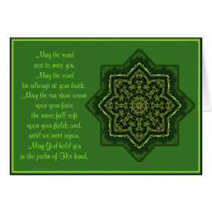 A035 Celtic Mandala Blessing Card.2-May the Road Cards