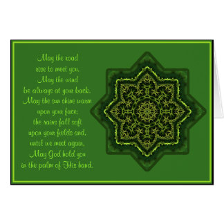 A035 Celtic Mandala Blessing Card.2-May the Road Cards