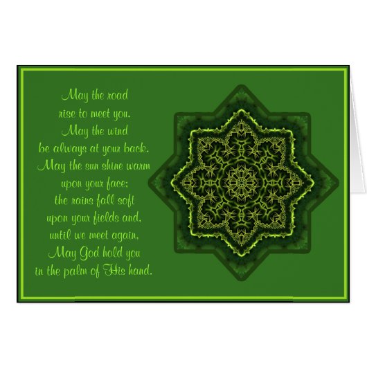 A035 Celtic Mandala Blessing Card.2-May the Road Cards (Front Horizontal)